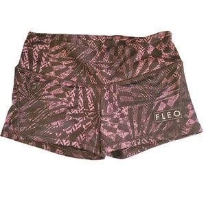 Fleo Athletic Shorts Bundle High Rise Running Gym Workout Small Purple Black Run